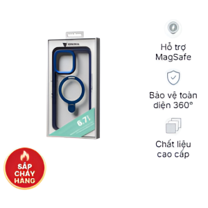 Ốp lưng magsafe iPhone 15 Pro Max Mipow nhựa chống sốc, chống ố vàng, có đế dựng