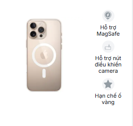 Ốp lưng iPhone 16 Pro Max Apple Clear Case with MagSafe