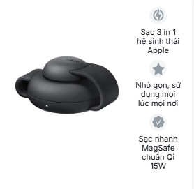 Sạc nhanh không dây 3in1 Anker MagGo UFO B25M8 15w