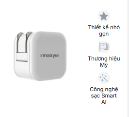 Củ sạc nhanh Innostyle Minigo 2 12W 2 cổng USB-A