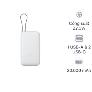 Pin sạc dự phòng 20000mAh Xiaomi PD QC 3.0 22.5W kèm Cáp Type C